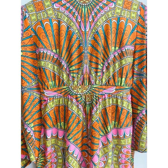 TRINA TURK Capri Lace-Up Tunic ORANGE SHERBET Colourful XS - Picture 9 of 9